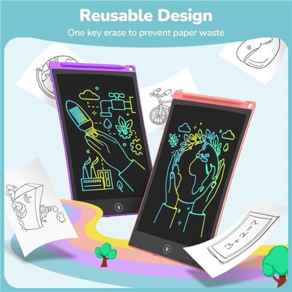 4 Pack LCD Writing Tablet,8.5 Inch Colorful Doodle Board Drawing Tablet for Kids - Picture 4 of 7